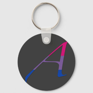 Bisexual Pride "Scarlet" Letter A Key Ring