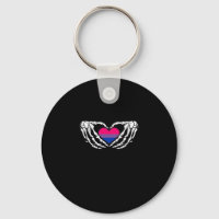 Bisexual Pride Skeleton Halloween Bi Goth Heart Cl