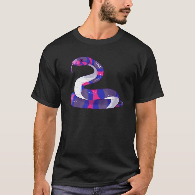 Bisexual Pride Snake Lgbt Bisexual Flag Snakes Rep T-Shirt (Front)