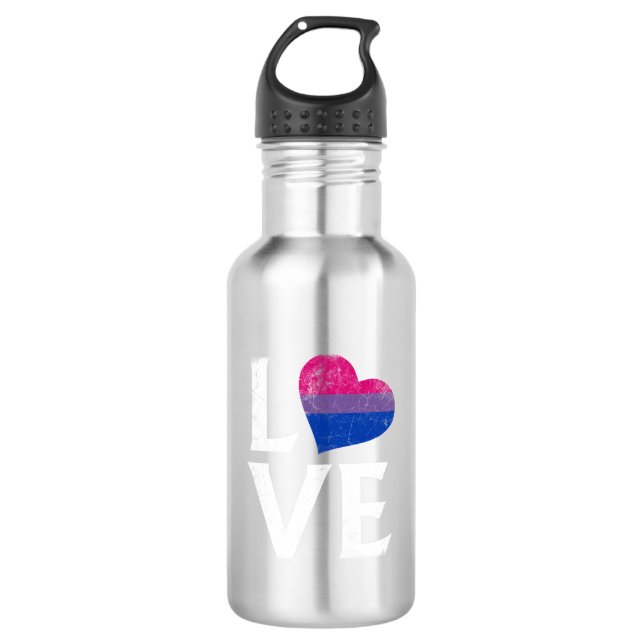 Bisexual Pride Stacked Love 532 Ml Water Bottle (Front)