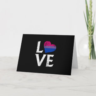 Bisexual Pride Stacked Love Card