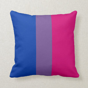 BISEXUAL PRIDE STRIPED VERTICAL - 2014 PRIDE.png Cushion