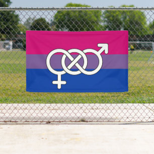 Bisexual Pride Symbol Flag Banner