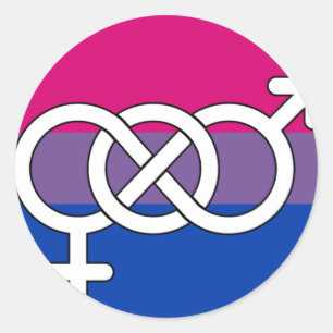 Bisexual Pride Symbol Flag Classic Round Sticker