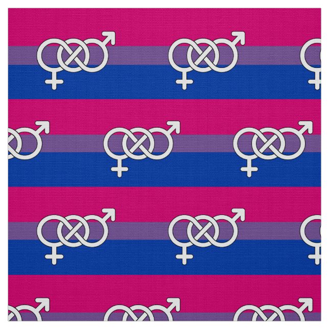 Bisexual Pride Symbol Flag Fabric (Swatch)