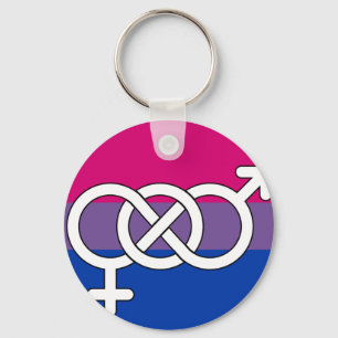 Bisexual Pride Symbol Flag Key Ring