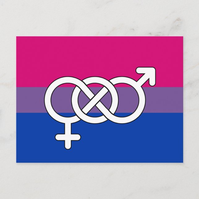 Bisexual Pride Symbol Flag Postcard (Front)