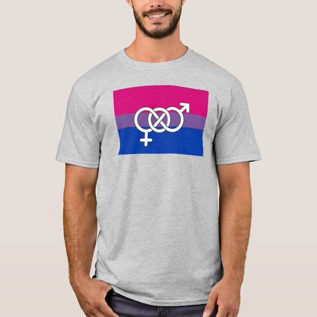 Bisexual Pride Symbol Flag T-Shirt (Front)