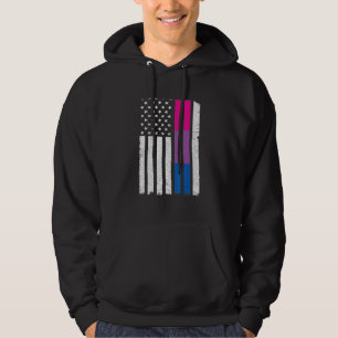 Bisexual Pride Us American Flag Love Wins Lgbt Bi Hoodie