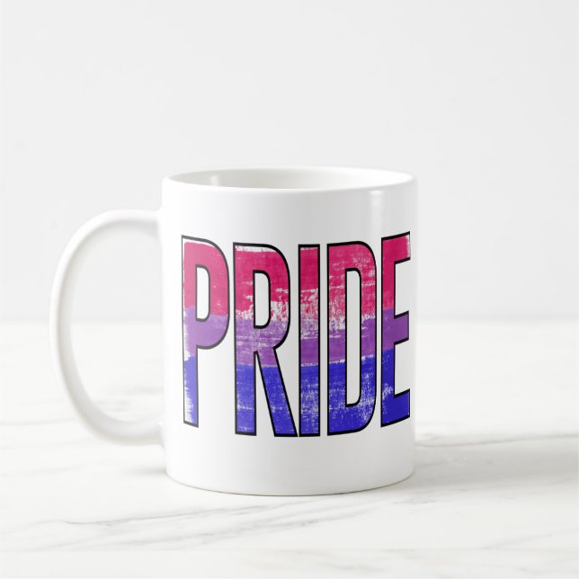 Bisexual Pride Word Coffee Mug (Left)