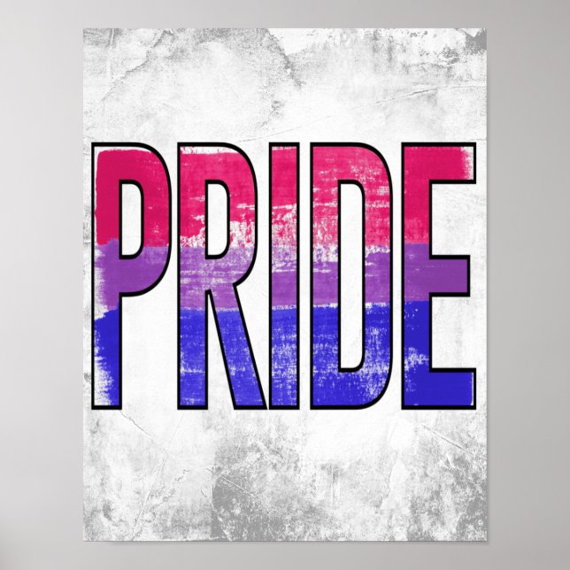 Bisexual Pride Word Poster (Front)