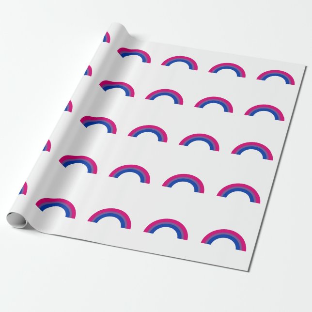 Bisexual Rainbow Wrapping Paper (Unrolled)