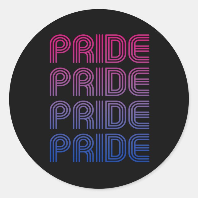 Bisexual Retro Pride Classic Round Sticker (Front)