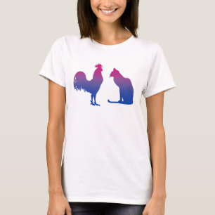 Bisexual Rooster and Kitty T-Shirt