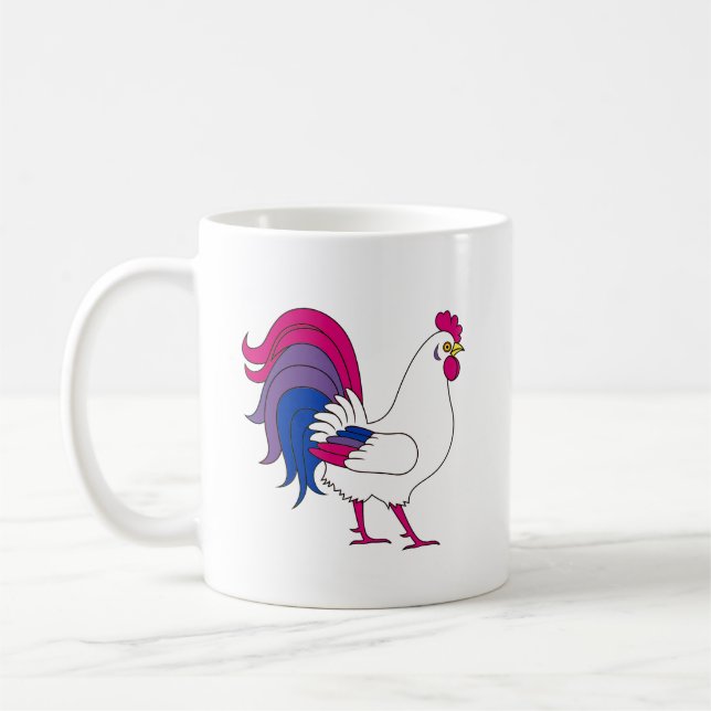 Bisexual Rooster Coffee Mug (Left)