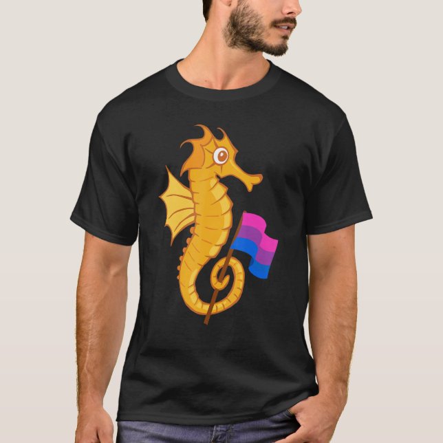 Bisexual Seahorse Bisexuality Bisexual Flag Lgbt B T-Shirt (Front)