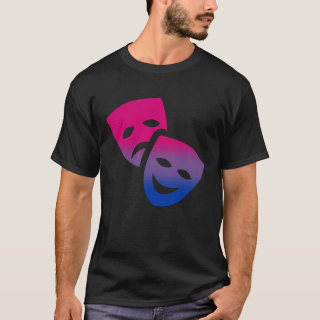 Bisexual Subtle Bi Pride LGBTQ Theatre Theater and T-Shirt (Front)