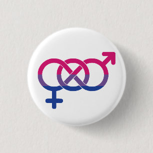 Bisexual Symbol and Flag Badge