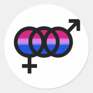 Bisexual Symbol Classic Round Sticker