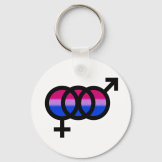 Bisexual Symbol Key Ring