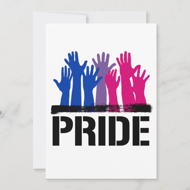 Bisexual Together Pride Holiday Card (Front)