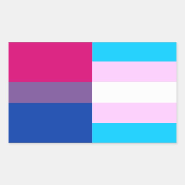 Bisexual/trans pride flags sticker (Front)