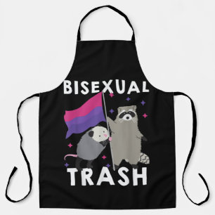 Bisexual Trash Gay Pride Rainbow LGBT Racoon Apron