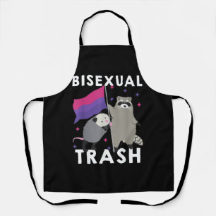 Bisexual Trash Gay Pride Rainbow LGBT Racoon Apron
