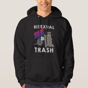 Bisexual Trash Gay Pride Rainbow LGBT Racoon Hoodie