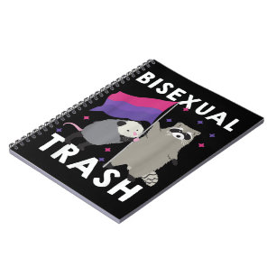 Bisexual Trash Gay Pride Rainbow LGBT Racoon Notebook