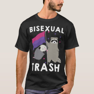 Bisexual Trash Gay Pride Rainbow LGBT Racoon Poss T-Shirt