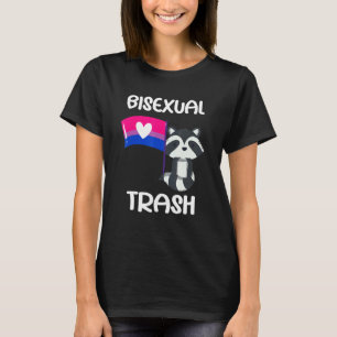 Bisexual Trash Panda Outfit Gay Bi Pride Stuff Lgb T-Shirt