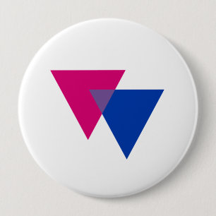BISEXUAL TRIANGLE SYMBOL 10 CM ROUND BADGE