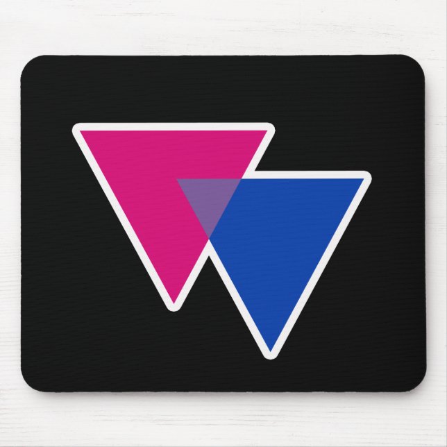 BISEXUAL TRIANGLE SYMBOL 3D MOUSE PAD (Front)