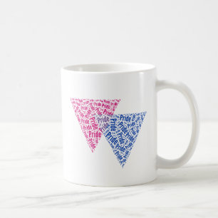 BISEXUAL TRIANGLE WORD PATTERN COFFEE MUG