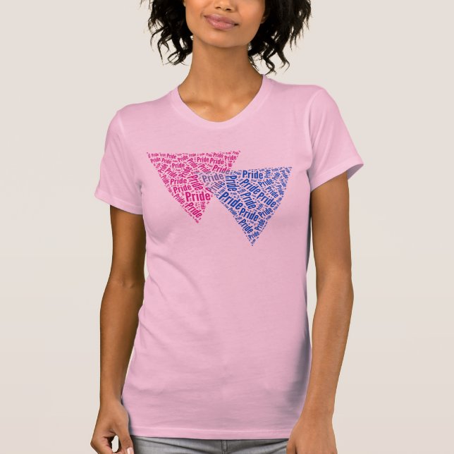 BISEXUAL TRIANGLE WORD PATTERN T-Shirt (Front)