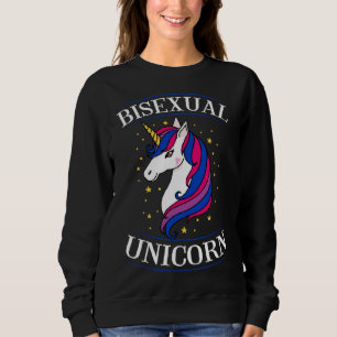 Bisexual Unicorn Elegant Magical Bisexual Pride Lo Sweatshirt