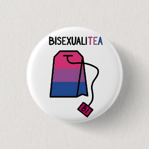BisexualiTEA Bi Pride Flag Bisexual Tea 3 Cm Round Badge
