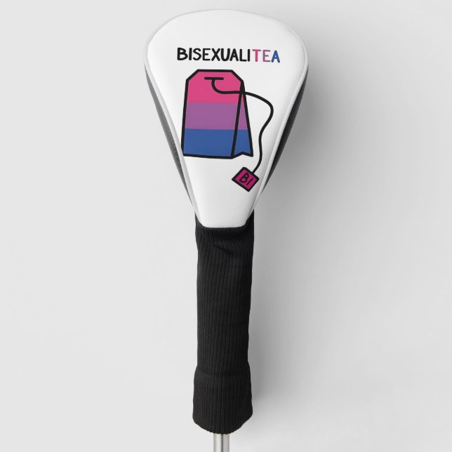 BisexualiTEA Bi Pride Flag Bisexual Tea Golf Head Cover (Front)