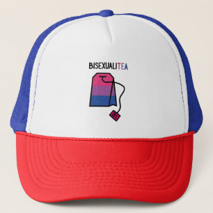 BisexualiTEA Bi Pride Flag Bisexual Tea Trucker Hat