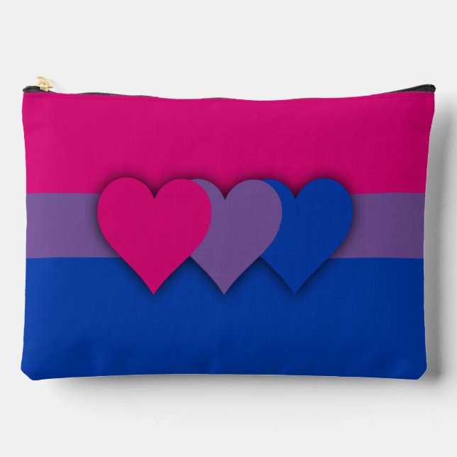 Bisexuality flag  accessory pouch (Front)