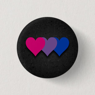 Bisexuality flag black button