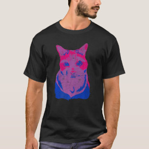 Bisexuality Flag Cat Queer Lgbtq Bi Pride Month Bi T-Shirt