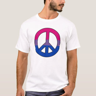 Bisexuality flag peace sign sign T-Shirt