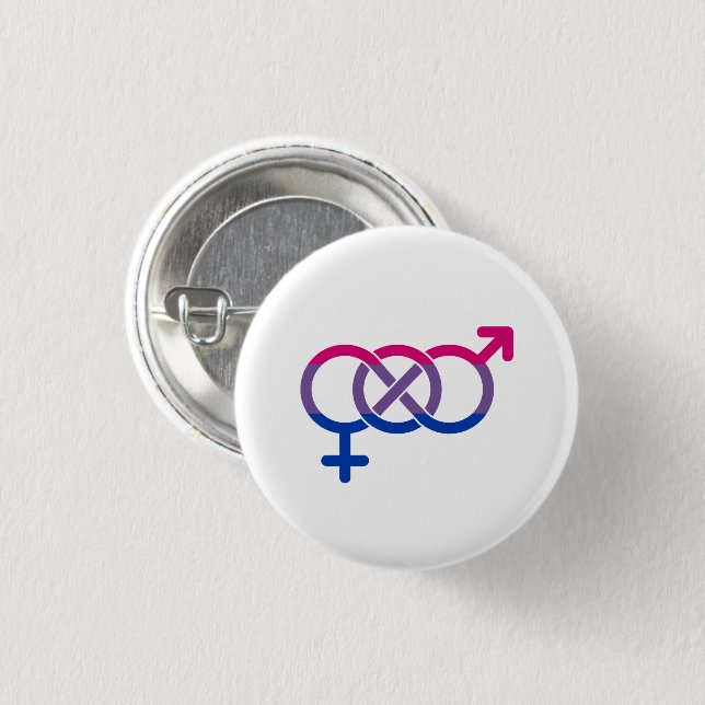 Bisexuality Gender Symbol 3 Cm Round Badge (Front & Back)