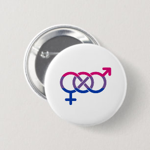 Bisexuality Gender Symbol 6 Cm Round Badge