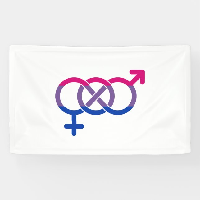 Bisexuality Gender Symbol Banner (Horizontal)