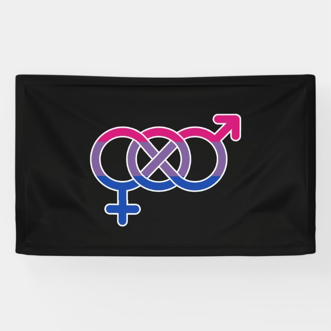 Bisexuality Gender Symbol Banner (Horizontal)