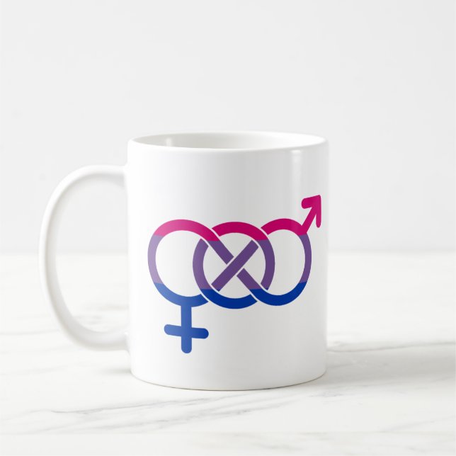 Bisexuality Gender Symbol Coffee Mug (Left)