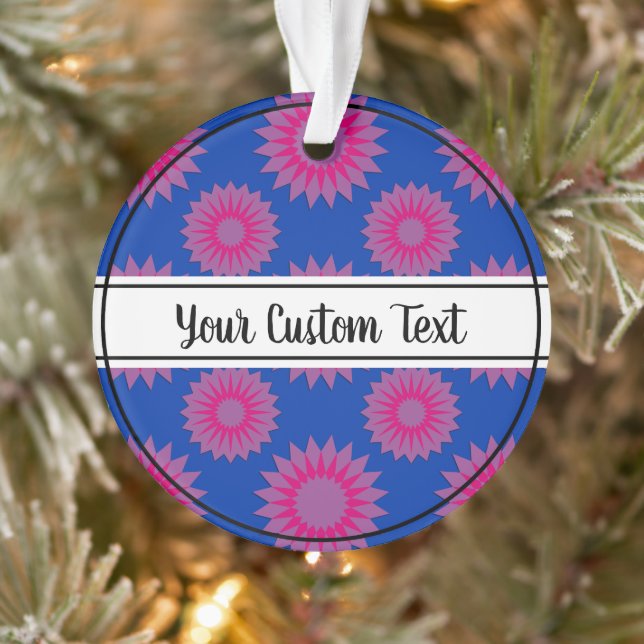Bisexuality pride blue flower pattern ornament (Tree)